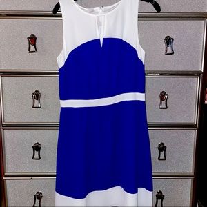 Blue and white loft dress